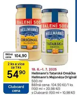 Tesco Hellmann's Majonéza Originál, 500 ml nabídka