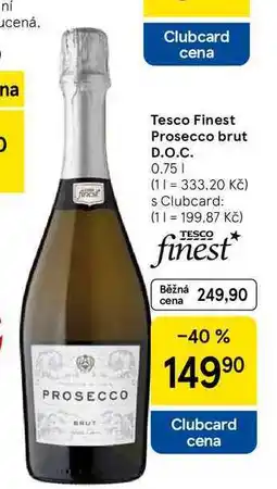 Tesco Tesco Finest Prosecco brut D.O.C., 0.75 l nabídka