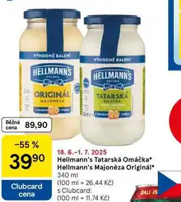 Tesco Hellmann's Tatarská Omáčka, 340 ml nabídka