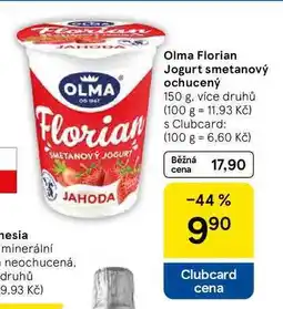 Tesco OLMA Florian Jogurt smetanový ochucený, 150 g nabídka