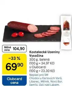 Tesco Kostelecké Uzeniny Vysočina, 300 g, balená nabídka