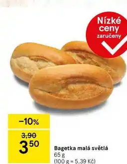 Tesco Bagetka malá světlá, 65 g nabídka