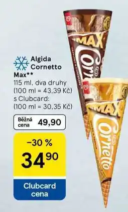 Tesco Algida Cornetto, 115 ml, dva druhy nabídka