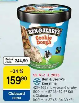 Tesco Ben & Jerry's Zmrzlina, 427-465 ml, vybrané druhy nabídka