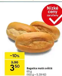 Tesco Bagetka malá světlá, 65 g nabídka