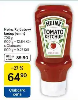 Tesco Heinz Rajčatový kečup jemný, 700 g nabídka