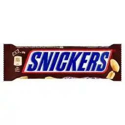 Tesco Snickers Čokoládová tyčinka plněná nugátem, karamelem a praženými arašídy 50g nabídka