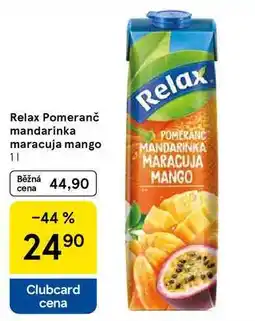 Tesco Relax Pomeranč mandarinka maracuja mango, 1 l nabídka