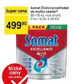 Tesco Somat Čisticí prostředek Super cena do myčky nádobí, 80-115 ks nabídka