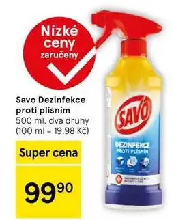 Tesco Savo Dezinfekce proti plísním 500 ml, dva druhy nabídka