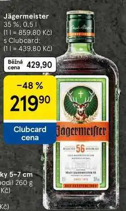 Tesco Jägermeister 35 %, 0.5 l nabídka