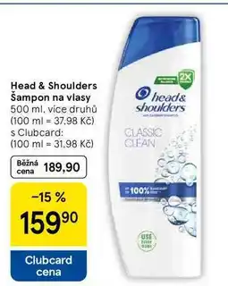 Tesco Head & Shoulders Šampon na vlasy, 500 ml nabídka