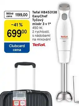 Tesco Tefal HB453138 EasyChef Tyčový mixér 3 v 1, 450 W. 2 rychlosti. s nádobami nabídka