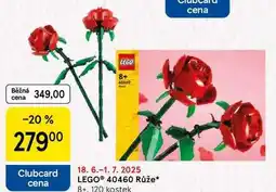 Tesco LEGO 40460 Růže* 8+, 120 kostek nabídka