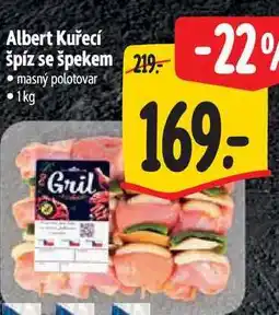 Albert Albert Kuřecí špíz se špekem 1 kg nabídka