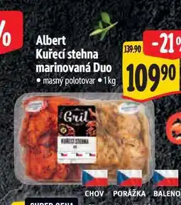 Albert Albert Kuřecí stehna marinovaná Duo 1 kg nabídka
