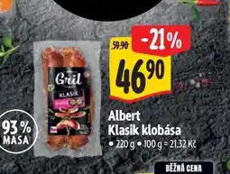 Albert Albert Klasik klobása 220 g nabídka