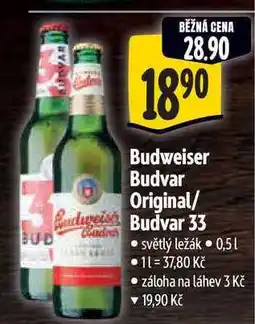 Albert Budvar Original/ Budvar 33 0,5 l nabídka