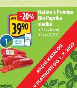 Albert Nature's Promise Bio Paprika sladká 2 ks nabídka