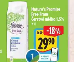 Albert Nature's Promise Free From Čerstvé mléko 1,5% 1 l nabídka