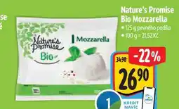 Albert Nature's Promise Bio Mozzarella 125 g nabídka