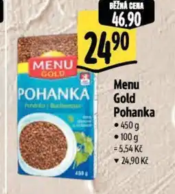 Albert Menu Gold Pohanka nabídka