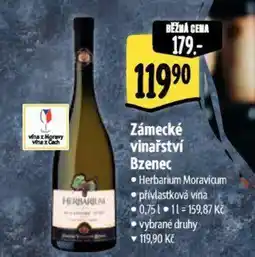 Albert Zámecké vinařství Bzenec nabídka