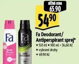 Albert Fa Deodorant/ Antiperspirant sprej nabídka