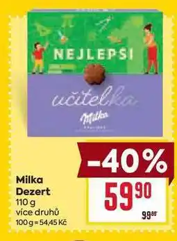Billa Milka Dezert 110 g nabídka