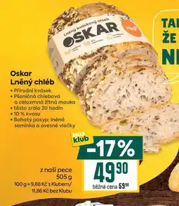 Billa Oskar Lněný chléb 505g nabídka