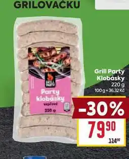 Billa Grill Party Klobásky 220 g nabídka