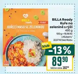 Billa BILLA Ready Kuře na zelenině s rýží 450g nabídka