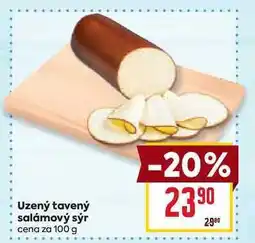 Billa Uzený tavený salámový sýr cena za 100 g nabídka