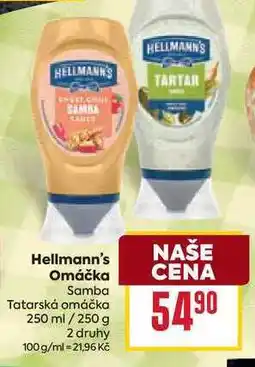 Billa Hellmann's Omáčka Samba Tatarská omáčka 250 ml / 250 g nabídka