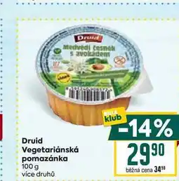 Billa Druid Vegetariánská pomazánka 100 g nabídka
