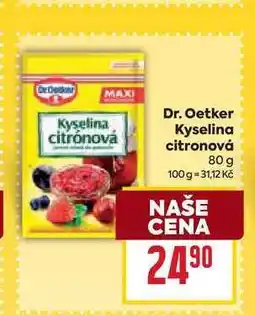 Billa Dr. Oetker Kyselina citronová 80 g nabídka