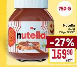 Billa Nutella 750 g nabídka