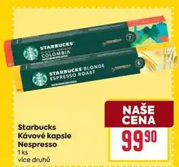 Billa Starbucks Kávové kapsle Nespresso 1ks nabídka