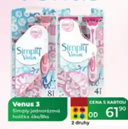 Tamda Foods Venus 3 Simply jednorázová holitka nabídka