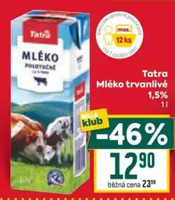 Billa Tatra Mléko trvanlivé 1,5% nabídka