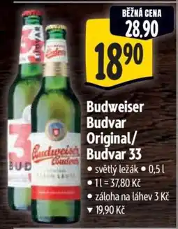 Albert Budweiser Budvar Original Budvar 33 nabídka