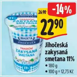 Albert Jihočeská zakysaná smetana 11 % nabídka