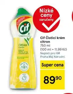 Tesco Cif Čistící krém citrón nabídka