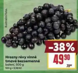 Billa Hrozny révy vinné tmavé bezsemenné nabídka