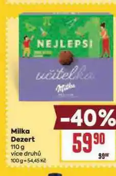 Billa Milka dezert nabídka