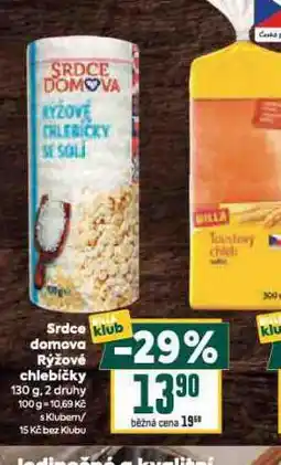 Billa Rýžové chlebíčky nabídka