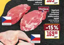 Billa Vepřová krkovice minutkové plátky extra tenké nabídka