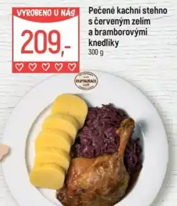 Globus Pečené kachní stehno s červeným zelím a bramborovými knedlíky nabídka