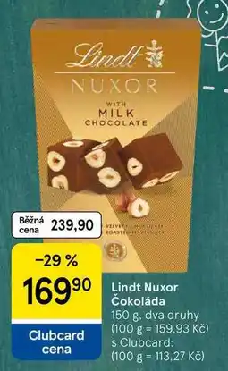 Tesco Lindt Nuxor Čokoláda, 150 g nabídka
