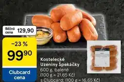 Tesco Kostelecké Uzeniny Špekáčky, 600 g, balené nabídka